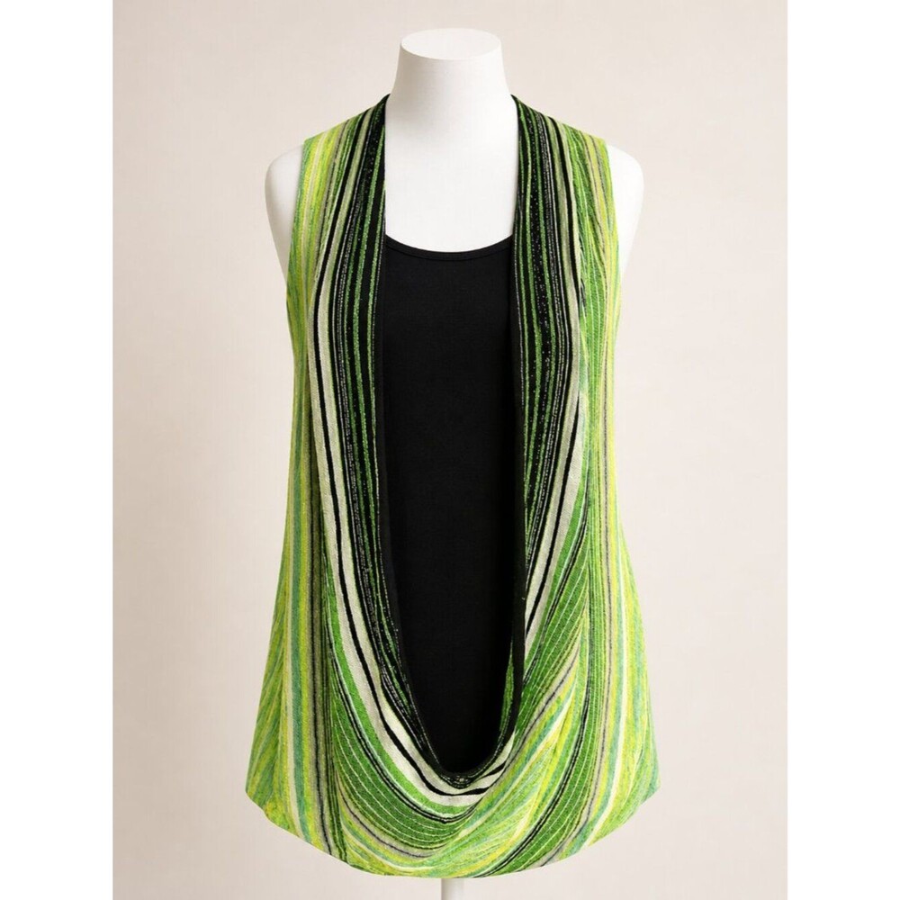 INC International Concepts Open Front Tunic w/att’d Tank Size XL EUC